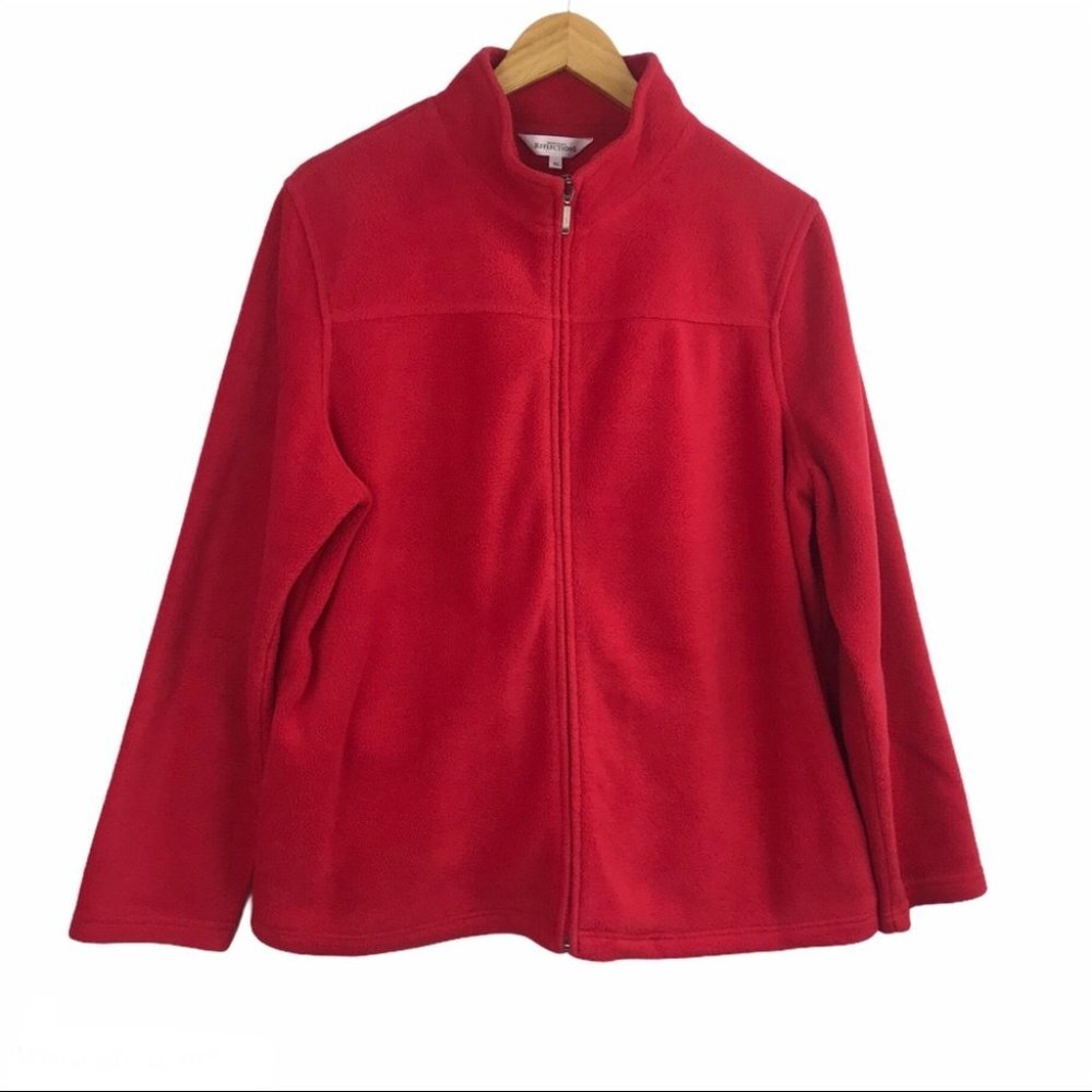 Northern Reflections Red Fleece Zip up Sweatshirt size XL